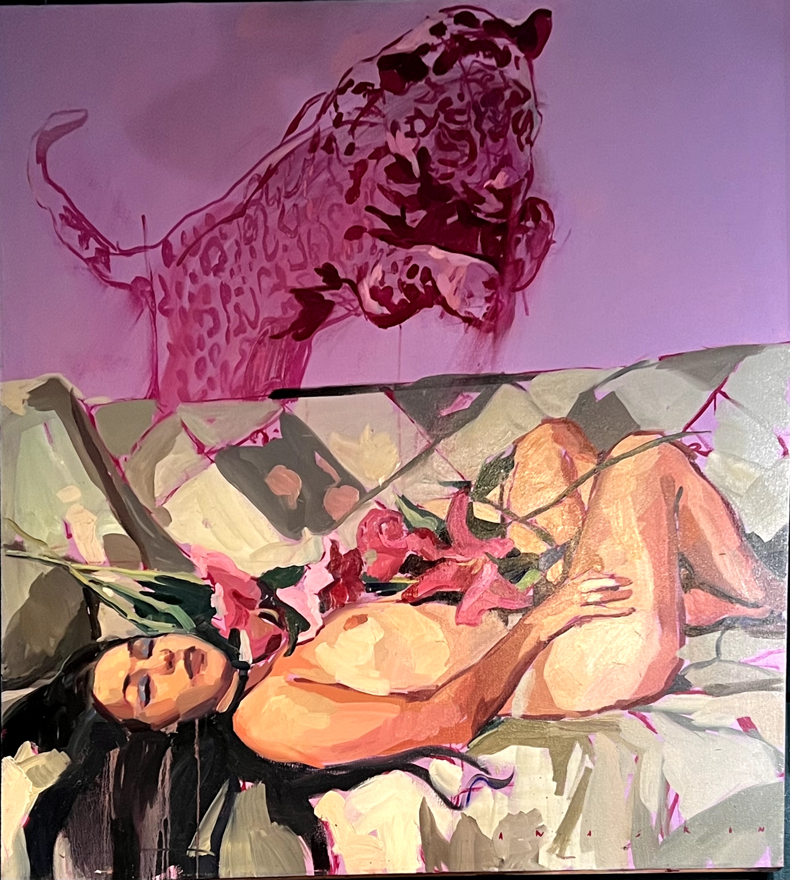 Mujer y Tigre por Philipp Anaskin