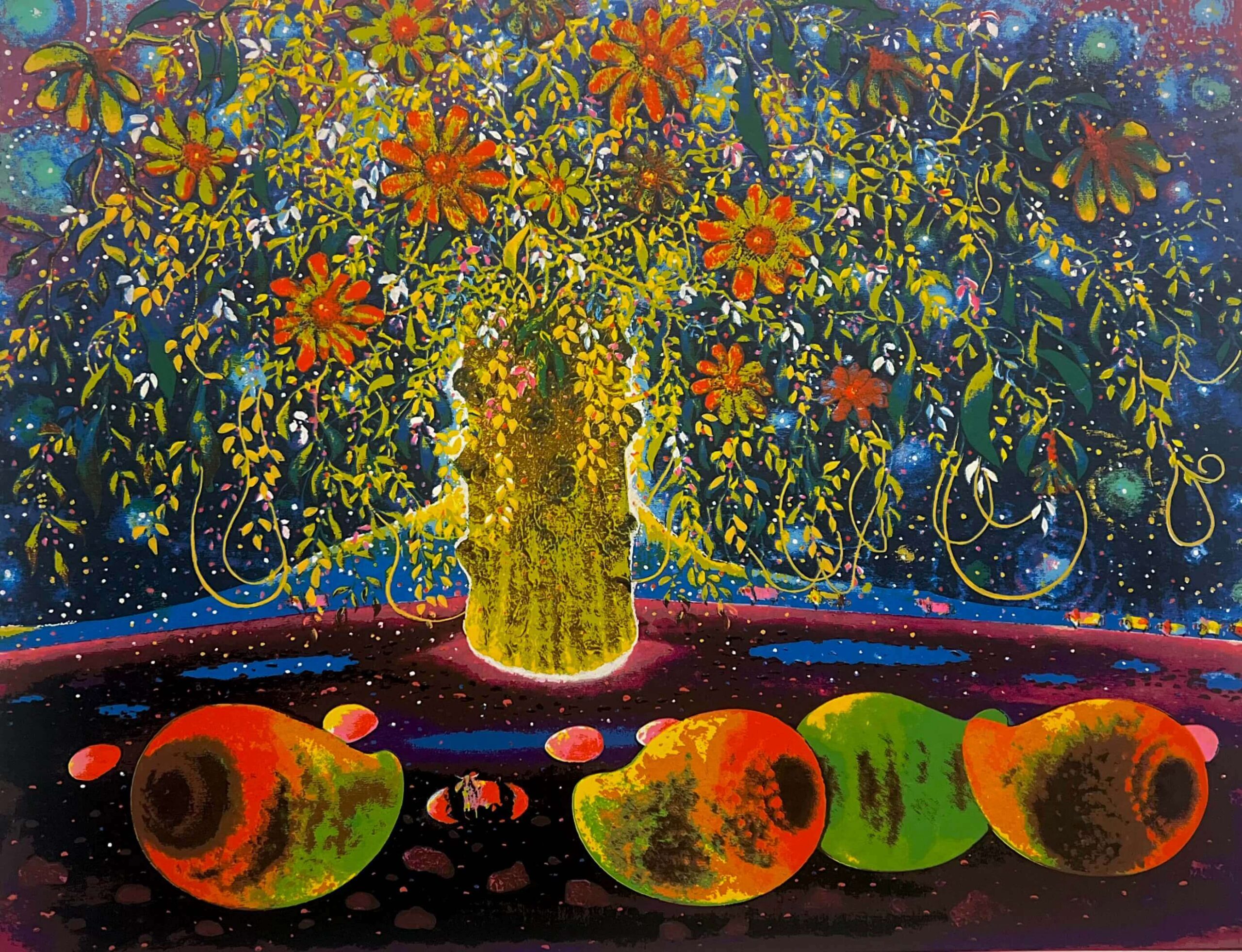 Florero con Mangos por Isidro Con Wong